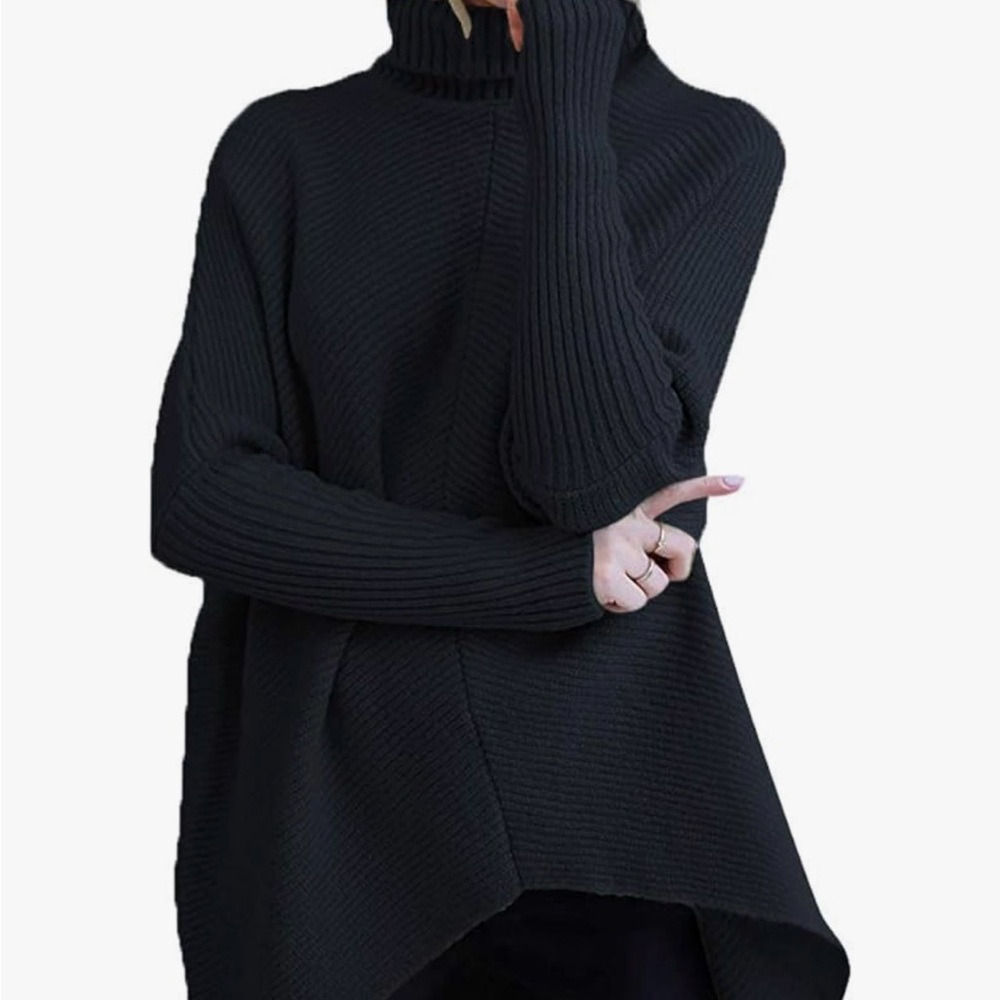 Anrabess Cowl Neck Tunic Sweater